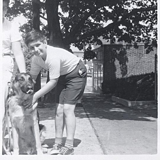 o16e.jpg - Gregory and dog, 1967