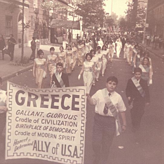 o26d.jpg - Gregory marching in the Greek Independence Day Parade, 1969