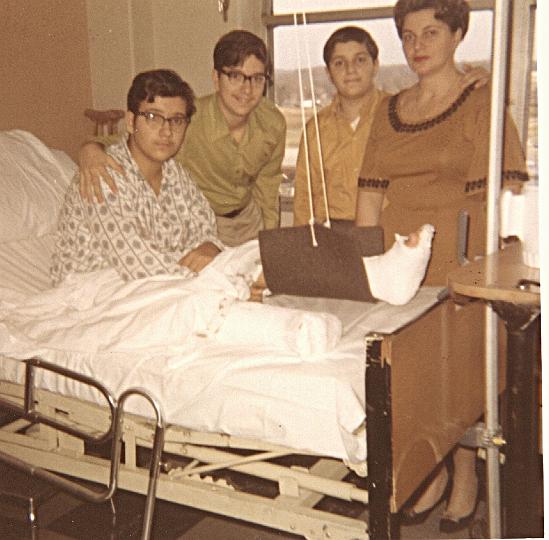 o27a.jpg - George in the hospital for foot surgery, December 1969