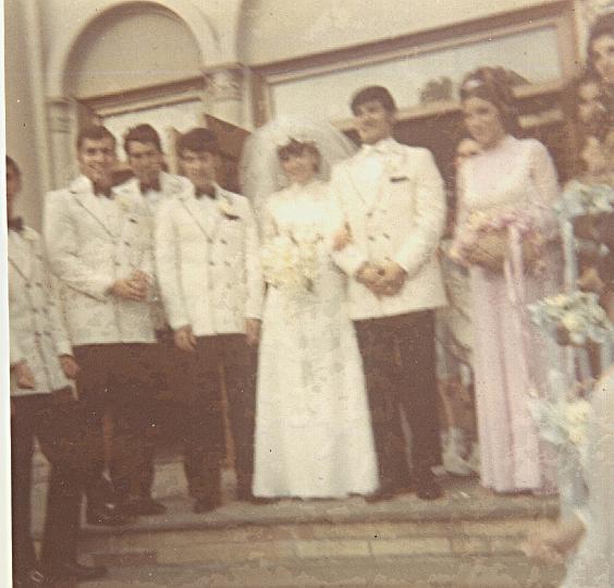 o32f.jpg - The wedding party, July 1970.