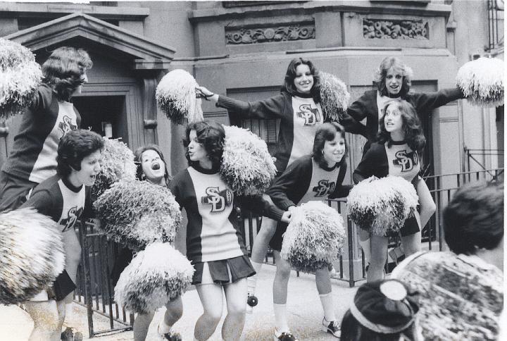 p020.jpg - The cheerleaders of the St. Demetrios Day School practicing before the parade.