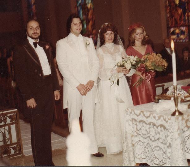 p066.jpg - Gregory and the wedding couple. October 14, 1979.