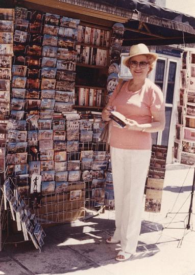 p098.jpg - Mom at a "periptero", 1981.