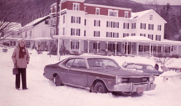 r011.jpg - Mom in front of hotel in the winter in upstate New York.