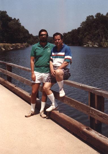 r075.jpg - Louis and Dad on the C&O Towpath in Maryland, 1988.