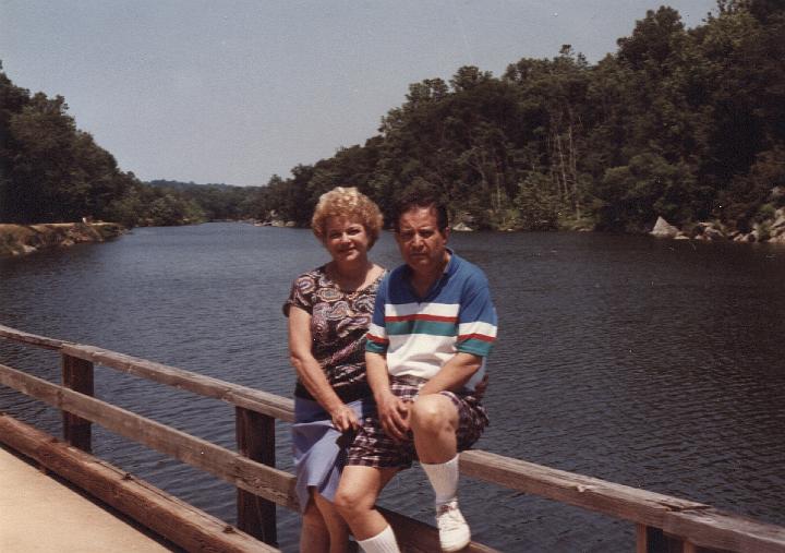 r077.jpg - Mom and Dad on the C&O Towpath in Maryland, 1988.