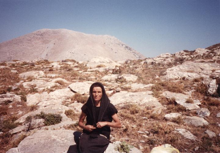 r114.jpg - My aunt Maria in the hills above the town of Kokkala, 1990.