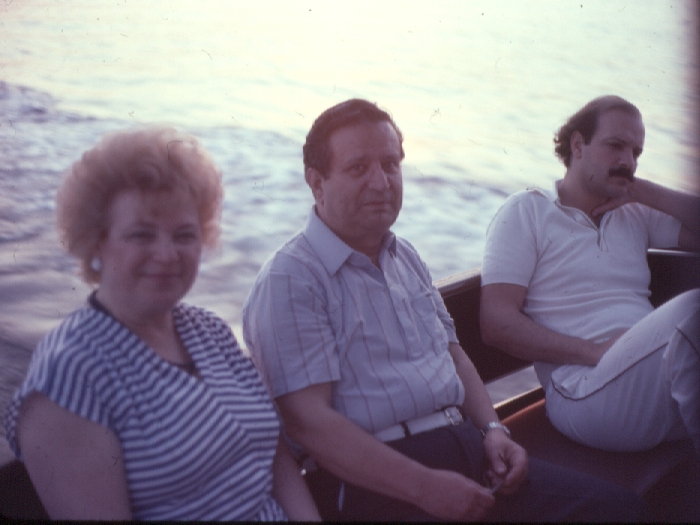 s002.jpg - Mom, Dad and Harry on my cousins' boat, May 1987.