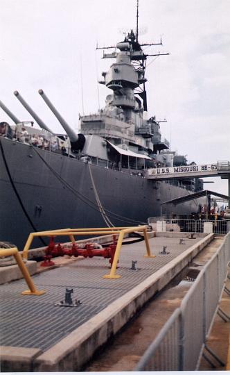 h108.jpg - The USS Missouri at Pearl harbor.