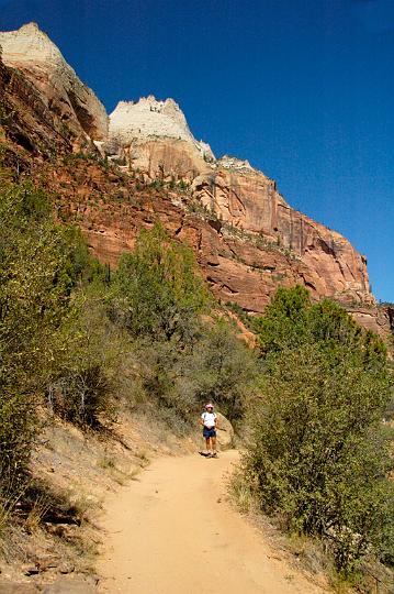 003.jpg - That's me at the start (easy part) of the trail to Angels Landing. VF