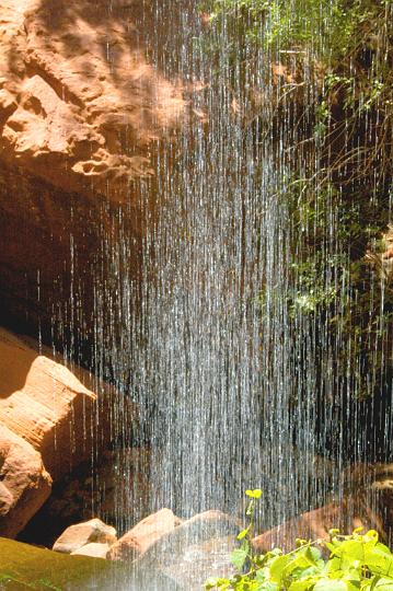 127.jpg - Waterfall along the trail to Emerald Ponds. VF